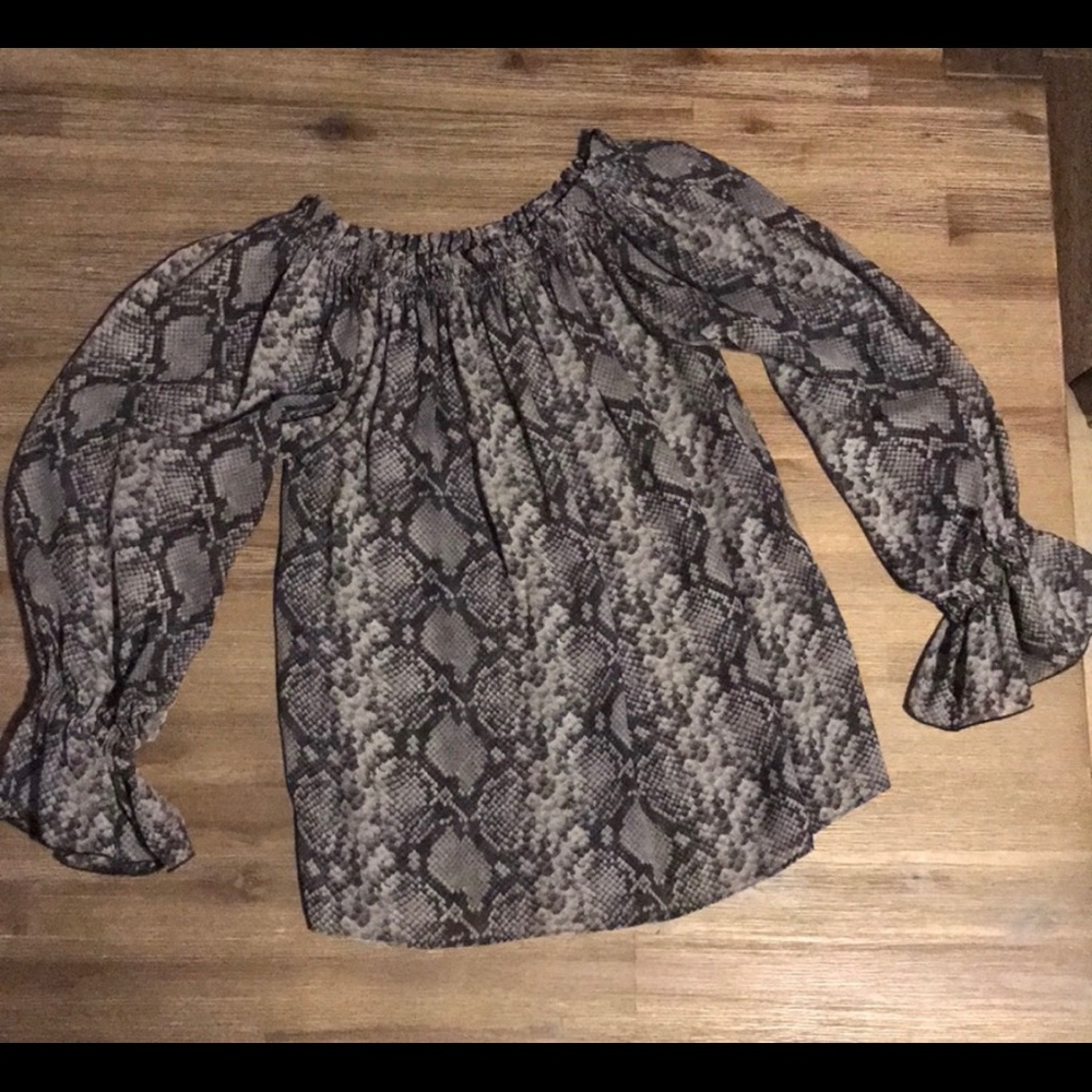 Michael Kors Silk Python Print Blouse - image 1